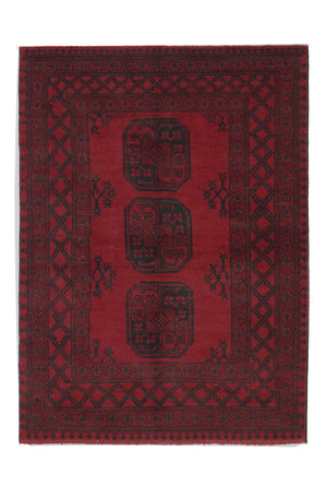 Tapis afghan - Filpa - 139 x 102 cm - rouge