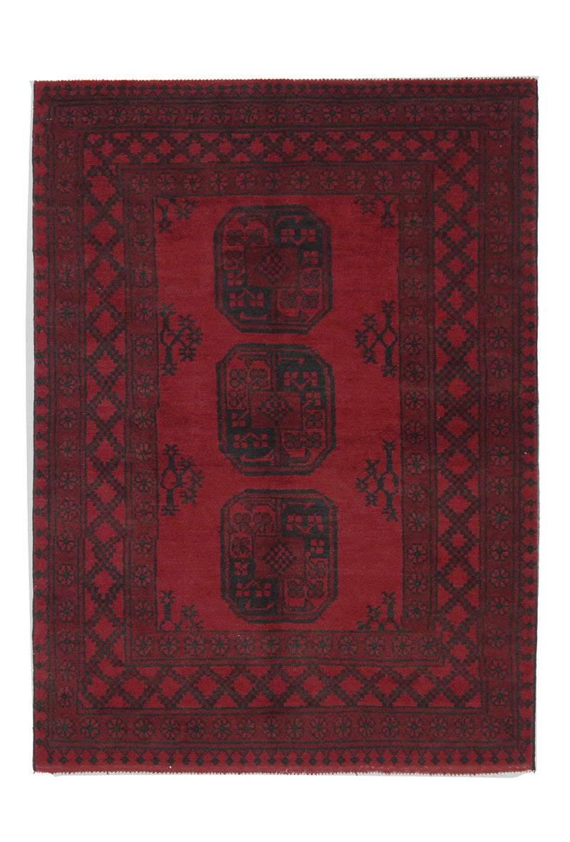 Tapis afghan - Filpa - 139 x 102 cm - rouge