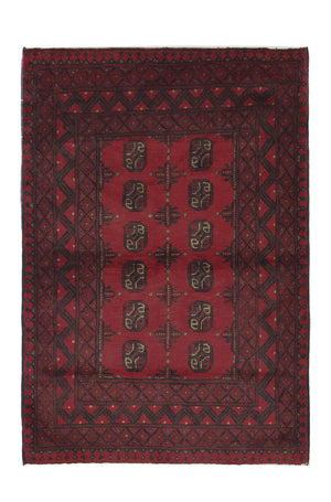 Tapis afghan - Filpa - 148 x 103 cm - rouge
