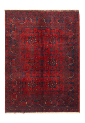 Tapis afghan - Kunduz - 199 x 150 cm - rouge