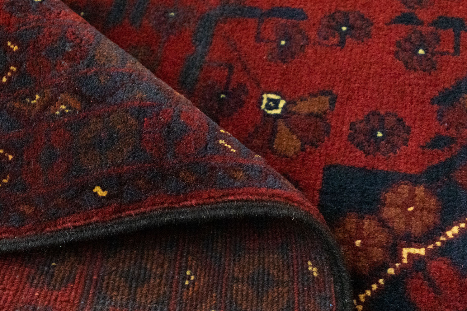 Tapis afghan - Kunduz - 125 x 78 cm - rouge