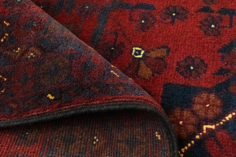 Tapis afghan - Kunduz - 125 x 78 cm - rouge