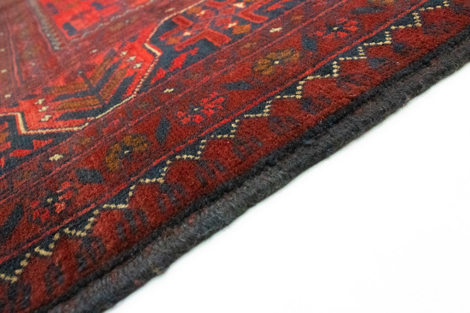Tapis afghan - Kunduz - 195 x 155 cm - rouge
