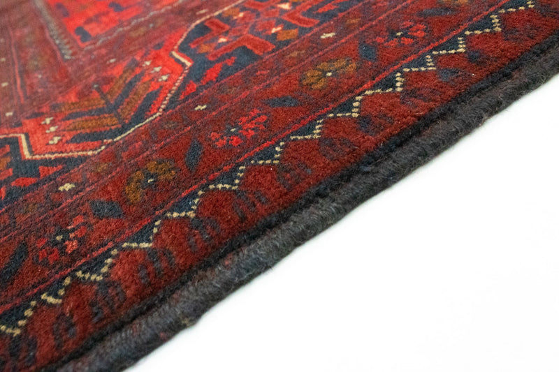 Tapis afghan - Kunduz - 195 x 155 cm - rouge