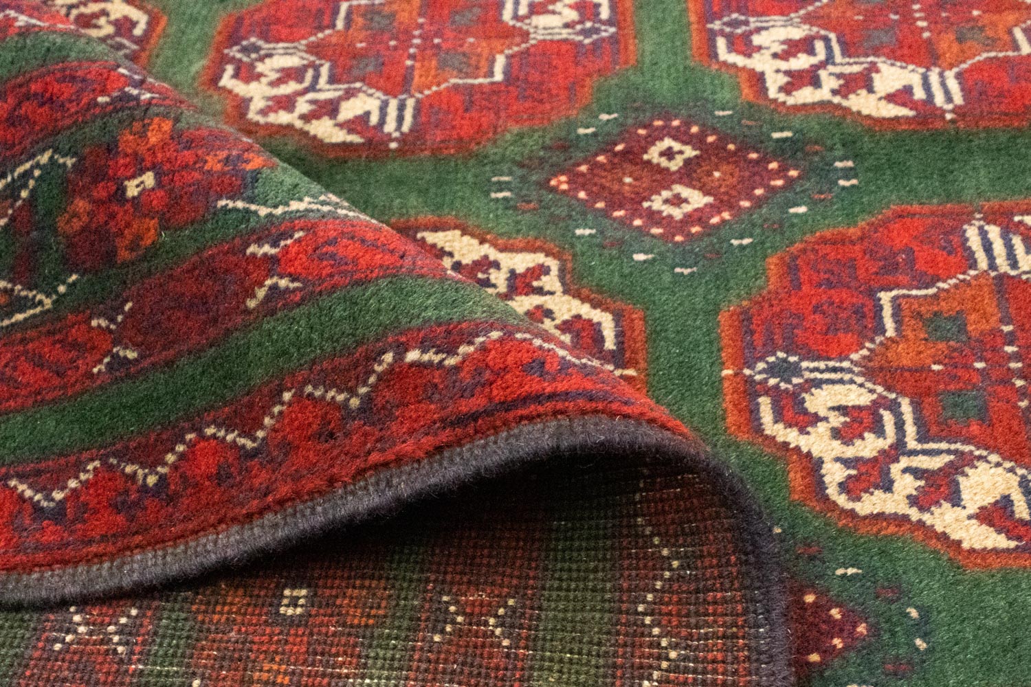 Tapis afghan - Kunduz - 190 x 150 cm - rouge