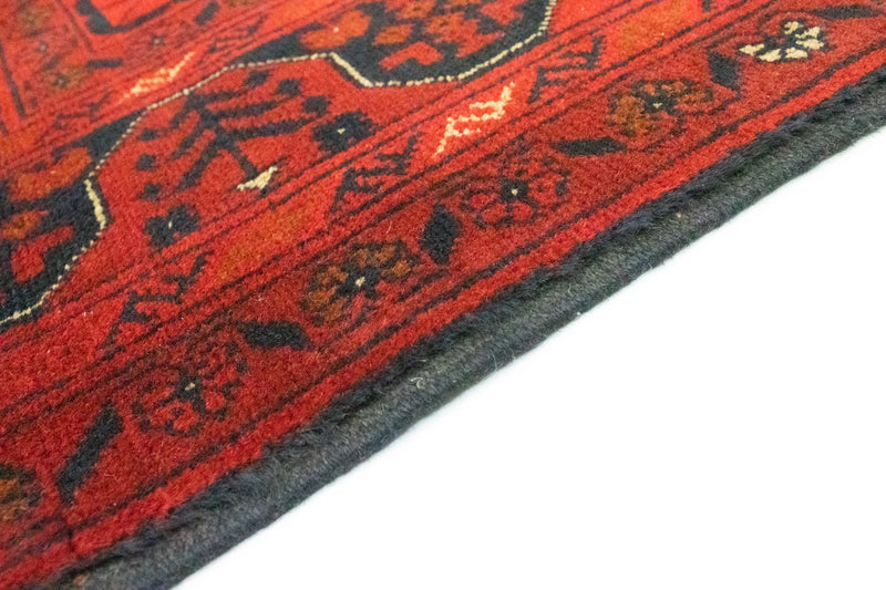 Tapis afghan - Kunduz - 156 x 105 cm - rouge