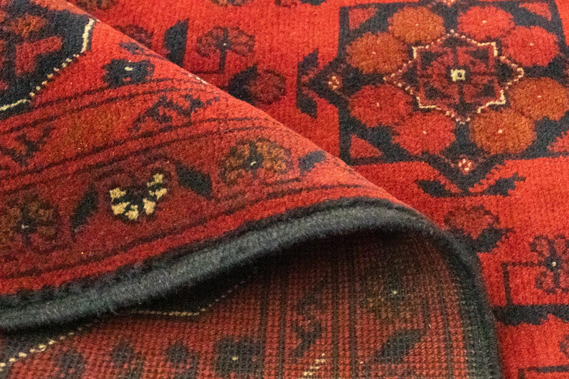 Tapis afghan - Kunduz - 156 x 105 cm - rouge