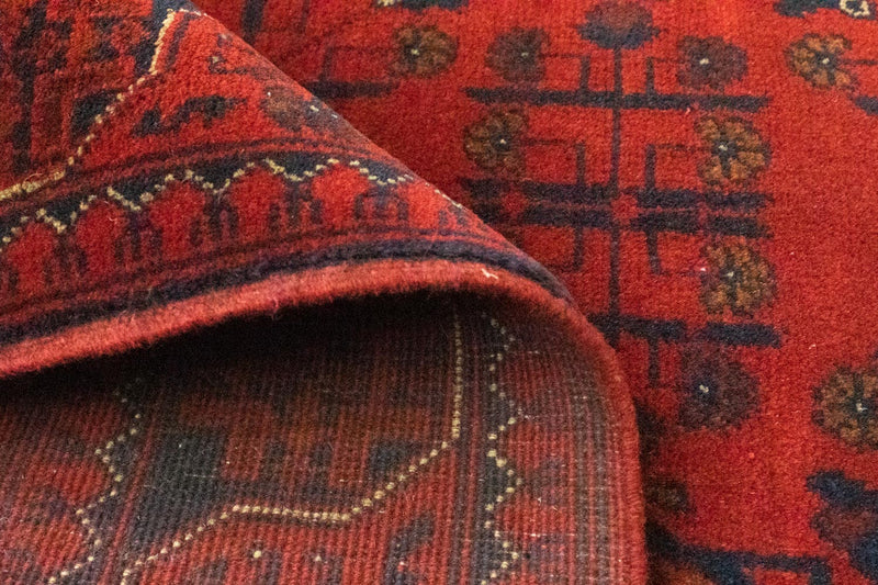 Tapis afghan - Kunduz - 147 x 105 cm - rouge