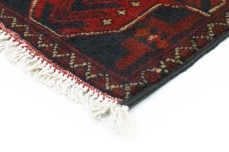 Tapis afghan - Kunduz - 125 x 83 cm - rouge