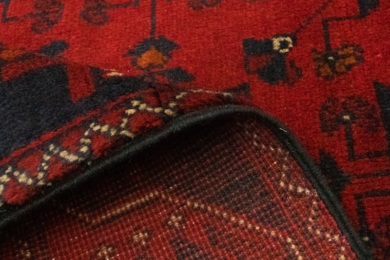 Tapis afghan - Kunduz - 125 x 83 cm - rouge