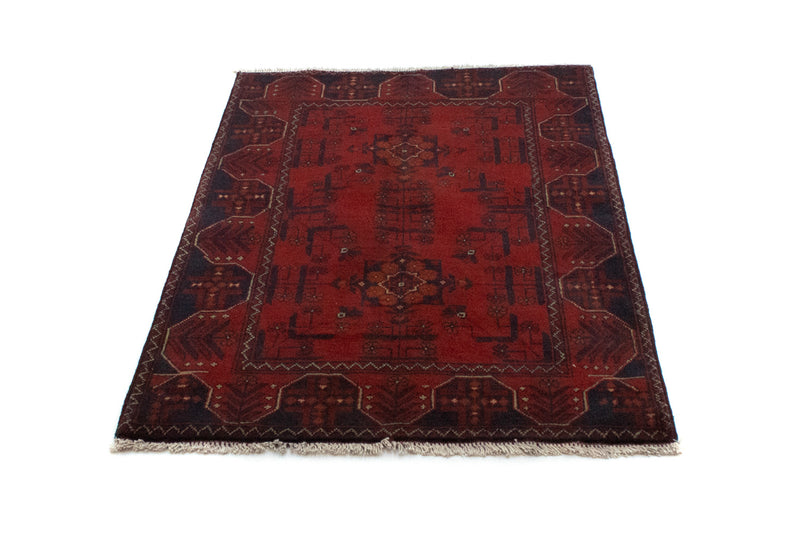 Tapis afghan - Kunduz - 125 x 83 cm - rouge