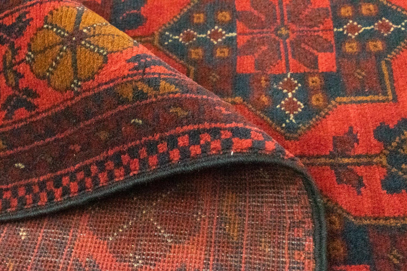 Tapis afghan - Kunduz - 145 x 98 cm - rouge
