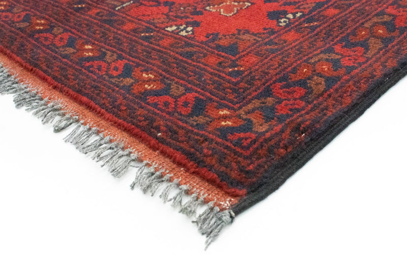 Tapis afghan - Kunduz - 129 x 73 cm - rouge