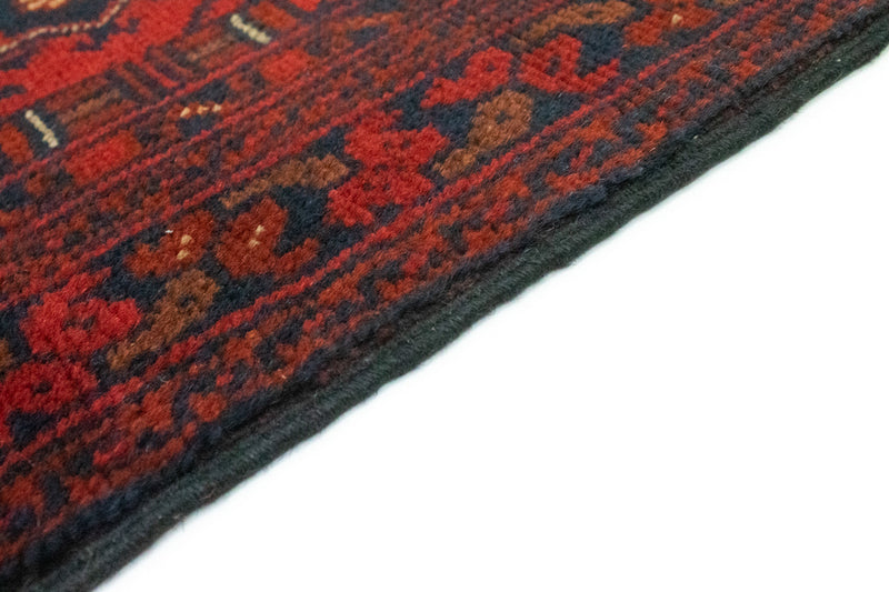 Tapis afghan - Kunduz - 129 x 73 cm - rouge
