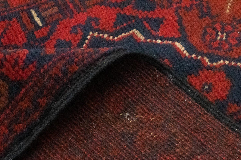 Tapis afghan - Kunduz - 129 x 73 cm - rouge