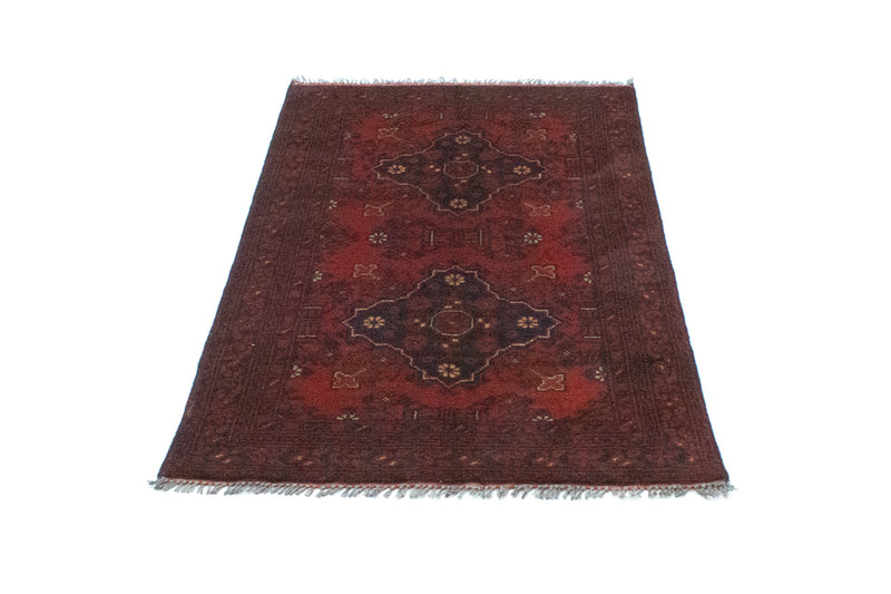 Tapis afghan - Kunduz - 129 x 73 cm - rouge