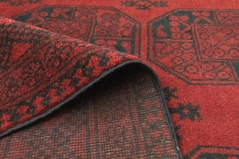 Tapis afghan - Filpa - 345 x 256 cm - rouge foncé