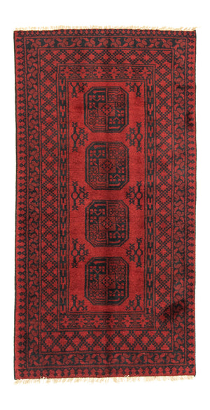 Tapis afghan - Filpa - 198 x 96 cm - rouge