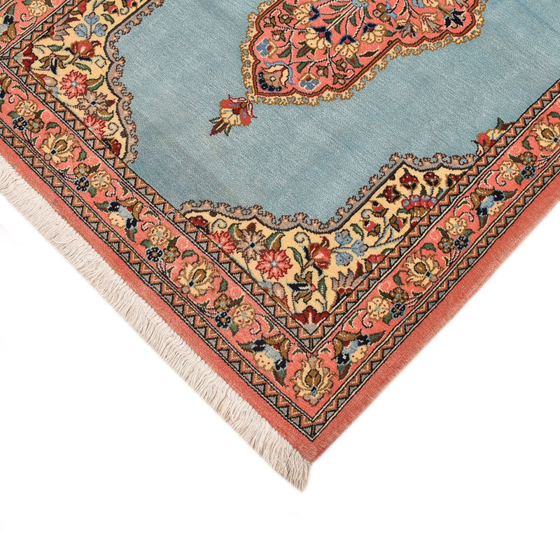 Tapis persan - Ghom - 117 x 80 cm - bleu clair