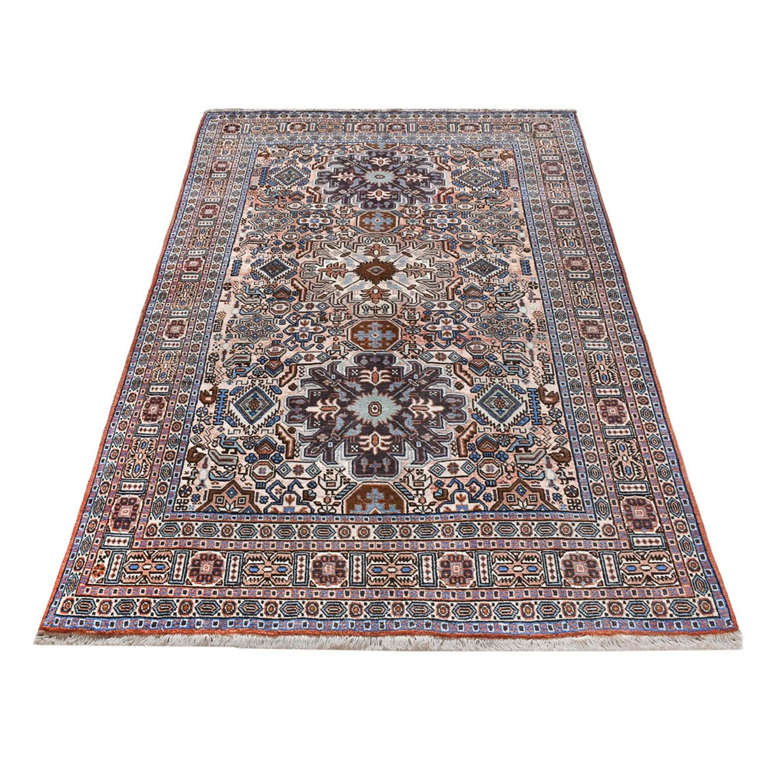 Tapis persan - Nomadic - 200 x 136 cm - gris foncé