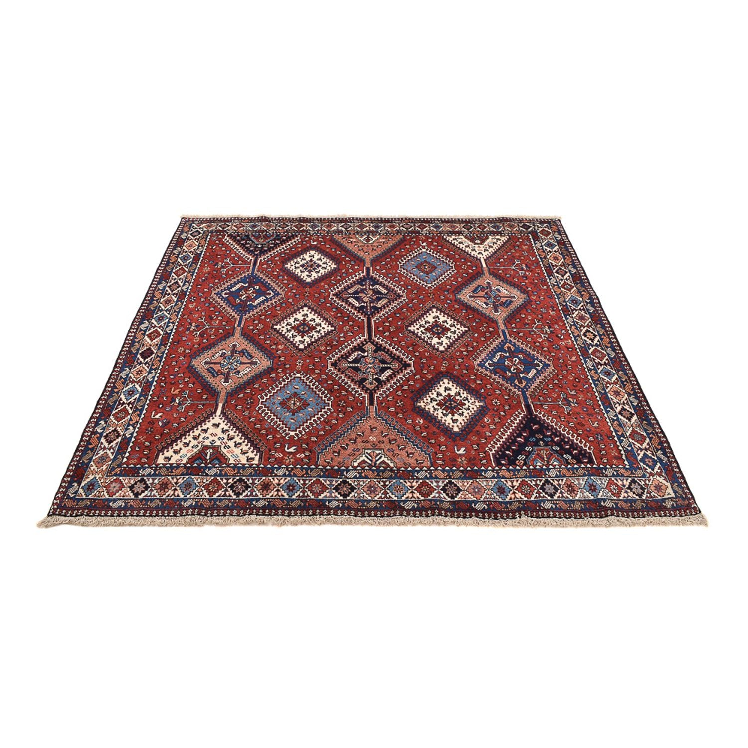 Perserteppich - Nomadic quadratisch  - 200 x 188 cm - rot