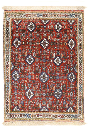 Tapis Gabbeh - Persan Kashkuli - 100 x 70 cm - multicolore