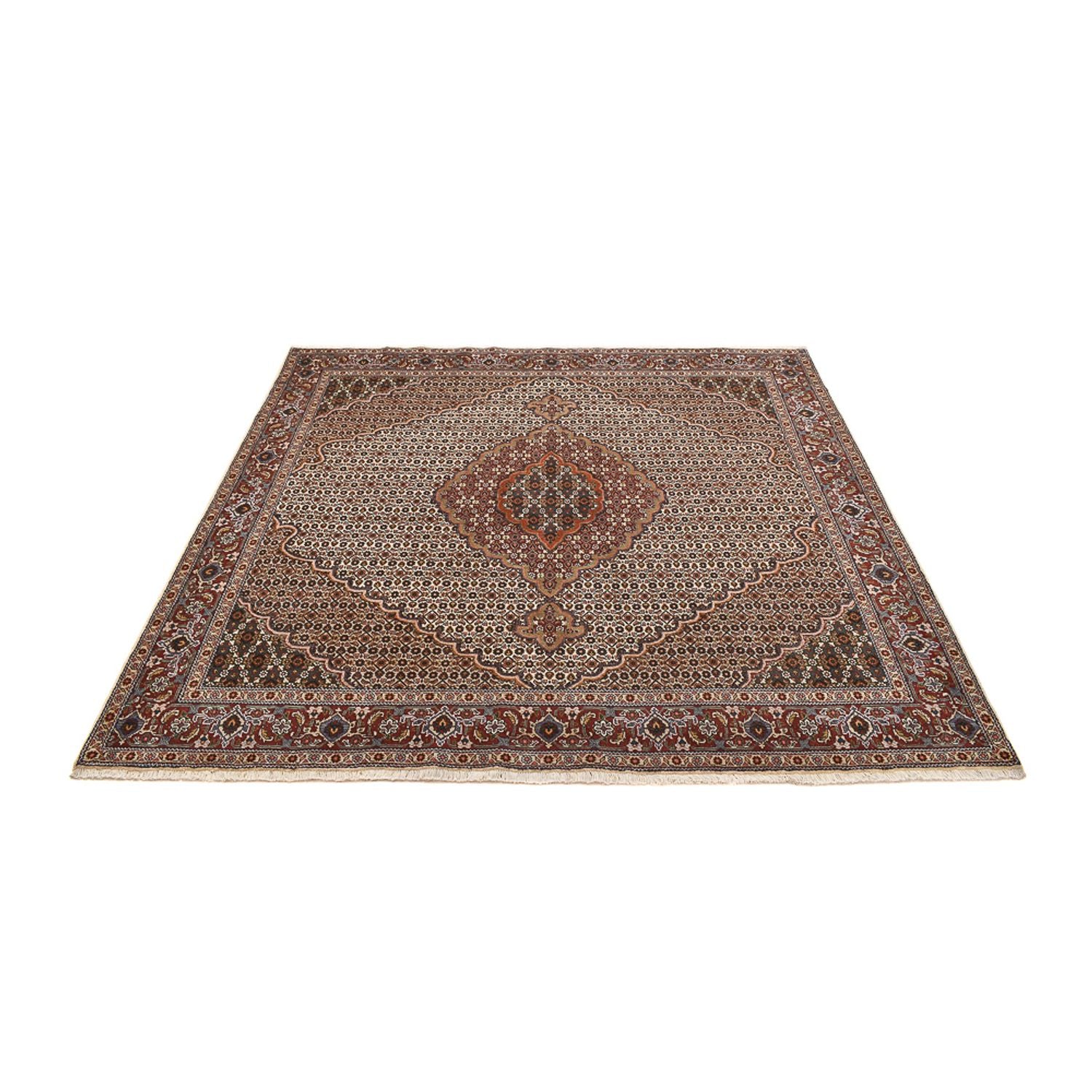 Tapis persan - Tabriz - Royal carré  - 204 x 196 cm - marron