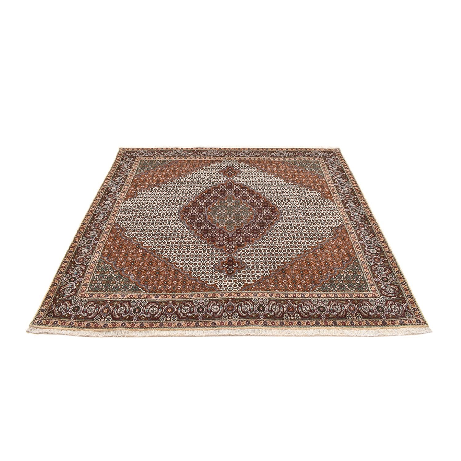 Tapis persan - Tabriz - Royal carré  - 203 x 200 cm - sable
