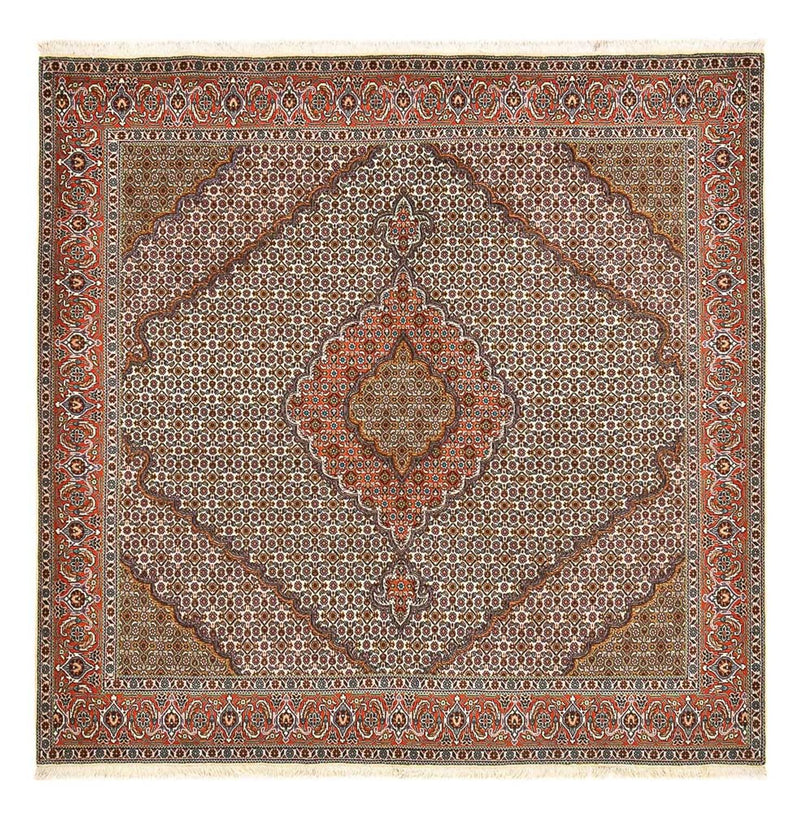 Tapis persan - Tabriz - Royal carré  - 210 x 206 cm - rouille