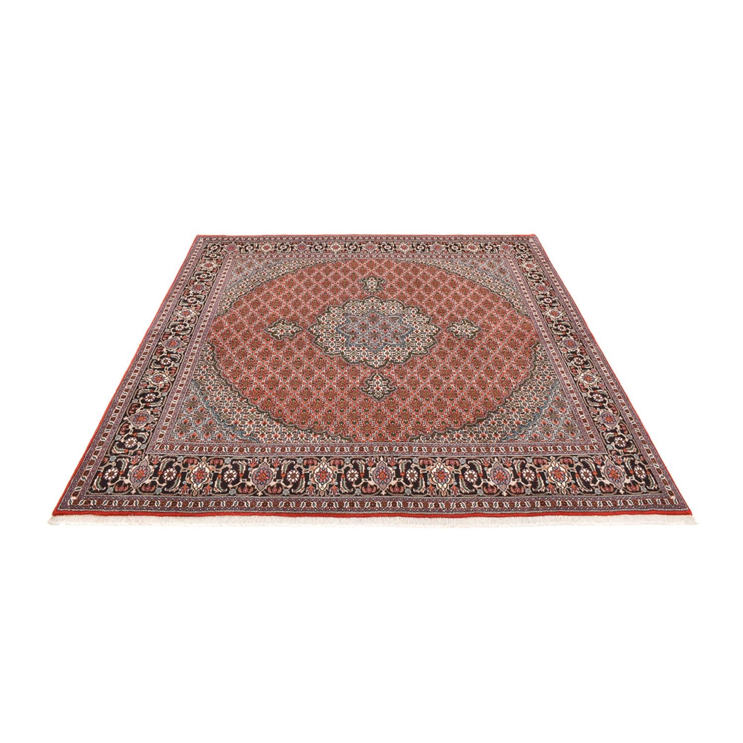 Tapis persan - Tabriz - Royal carré  - 245 x 245 cm - rouille
