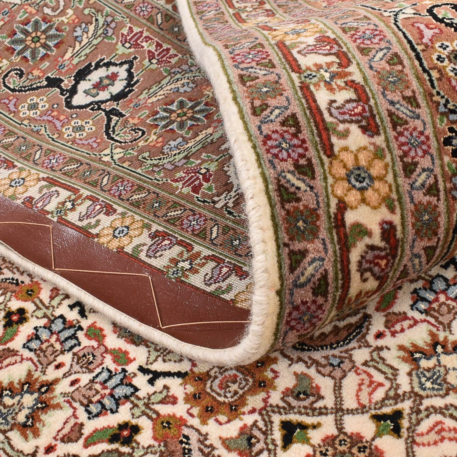 Tapis persan - Tabriz - Royal carré  - 201 x 197 cm - beige foncé