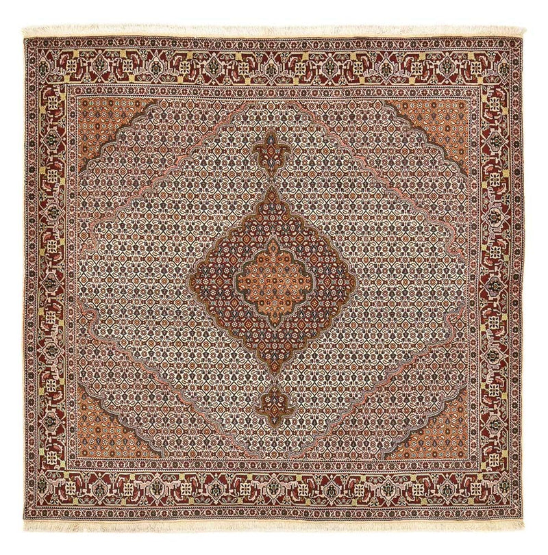 Tapis persan - Tabriz - Royal carré  - 202 x 198 cm - marron clair
