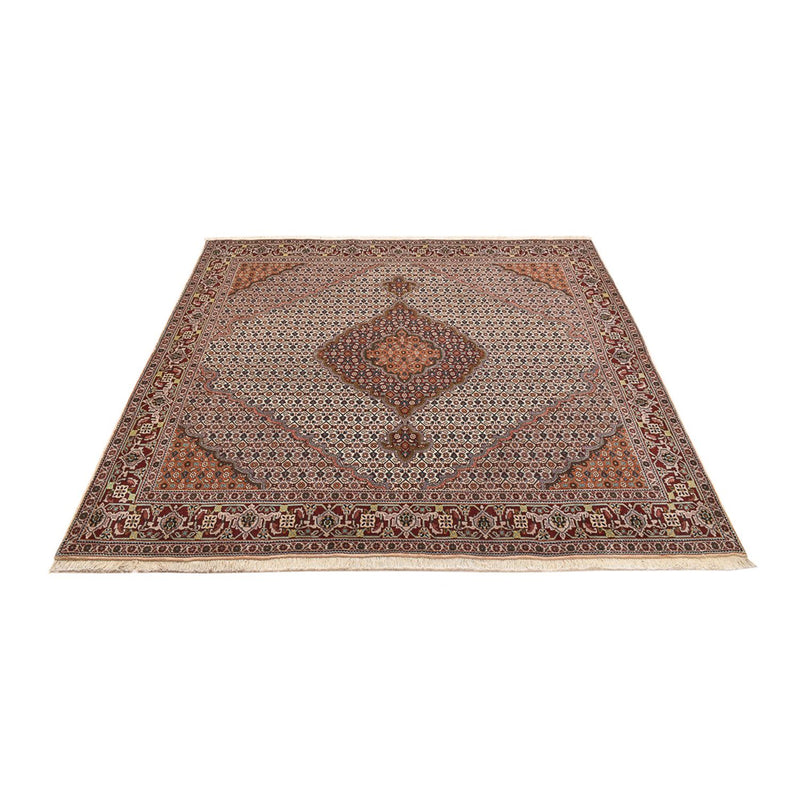 Tapis persan - Tabriz - Royal carré  - 202 x 198 cm - marron clair