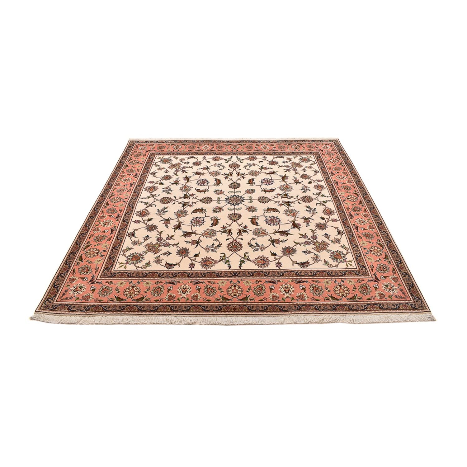 Tapis persan - Tabriz - Royal carré  - 210 x 204 cm - beige clair