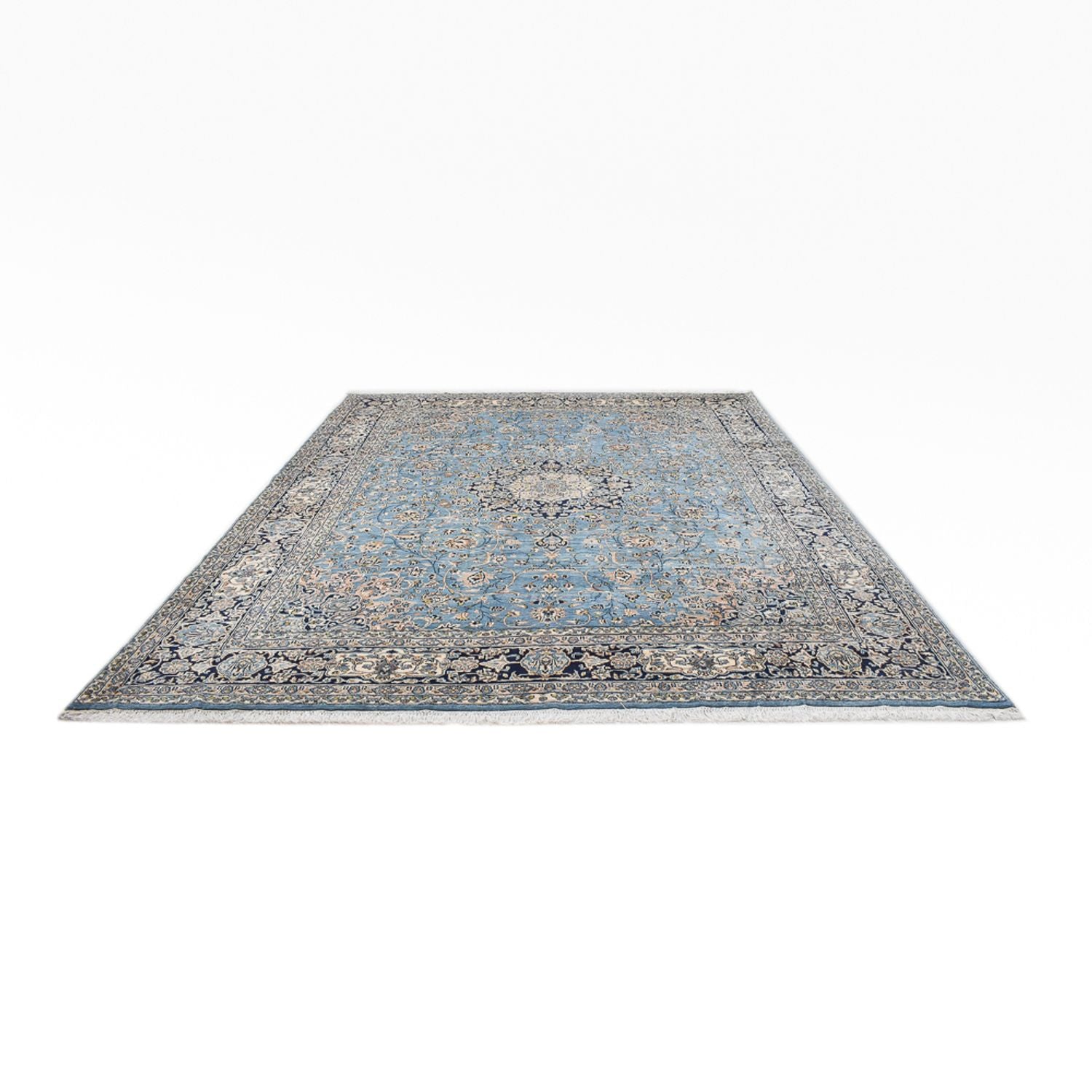 Tapis persan - Royal - 382 x 312 cm - bleu clair
