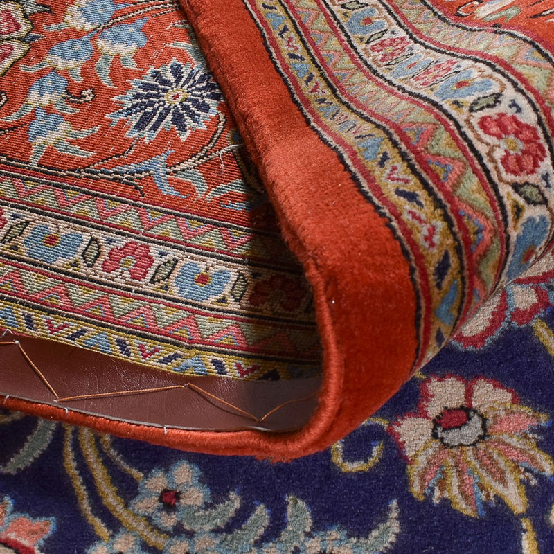 Tapis persan - Ghom - 345 x 250 cm - bleu foncé