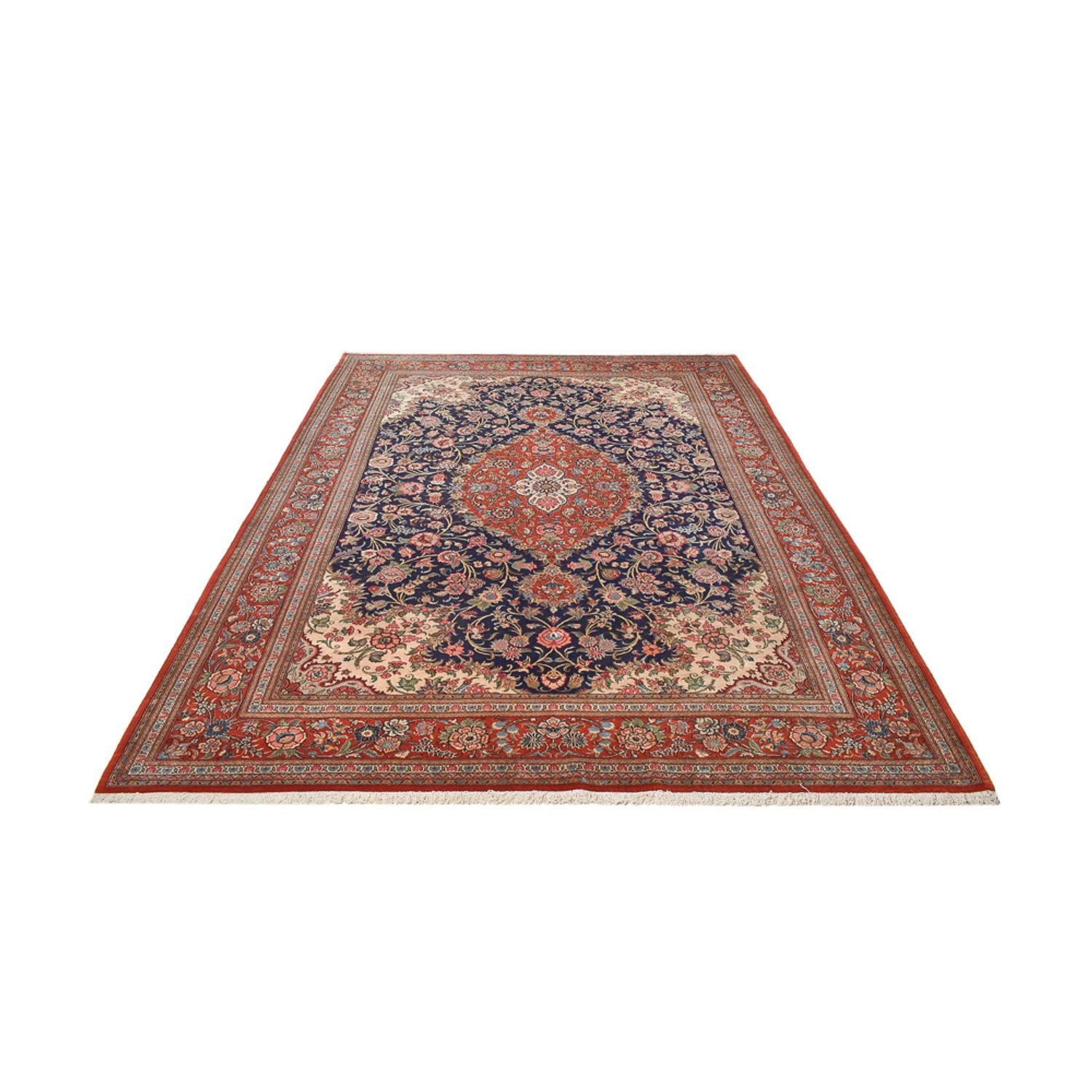Tapis persan - Ghom - 345 x 250 cm - bleu foncé