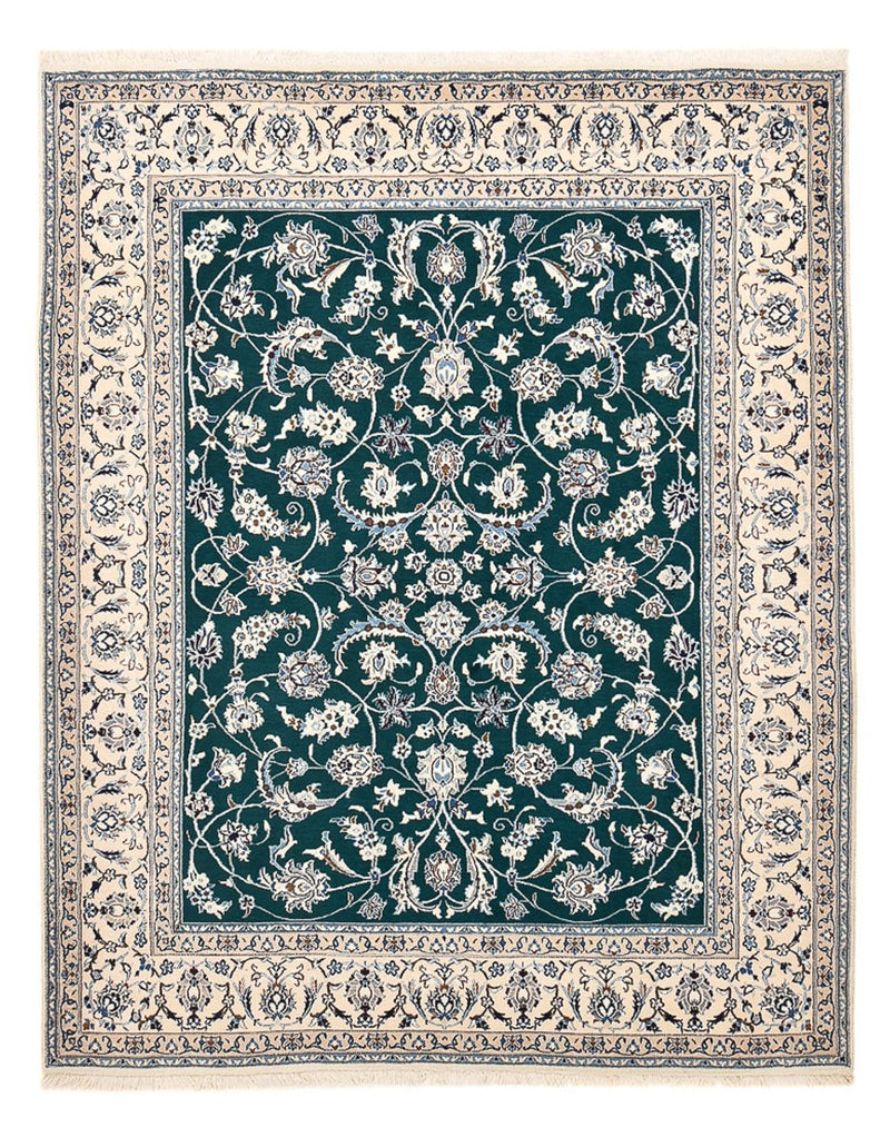 Tapis persan - Nain - Royal - 254 x 198 cm - vert foncé