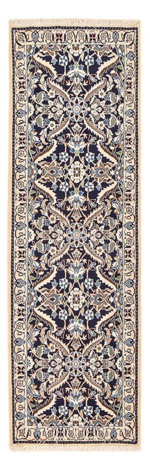 Tapis de couloir Tapis persan - Nain - Royal - 194 x 59 cm - bleu
