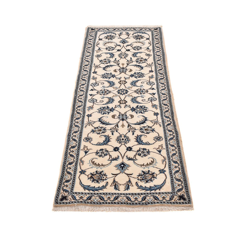 Tapis de couloir Tapis persan - Nain - Royal - 194 x 61 cm - crème