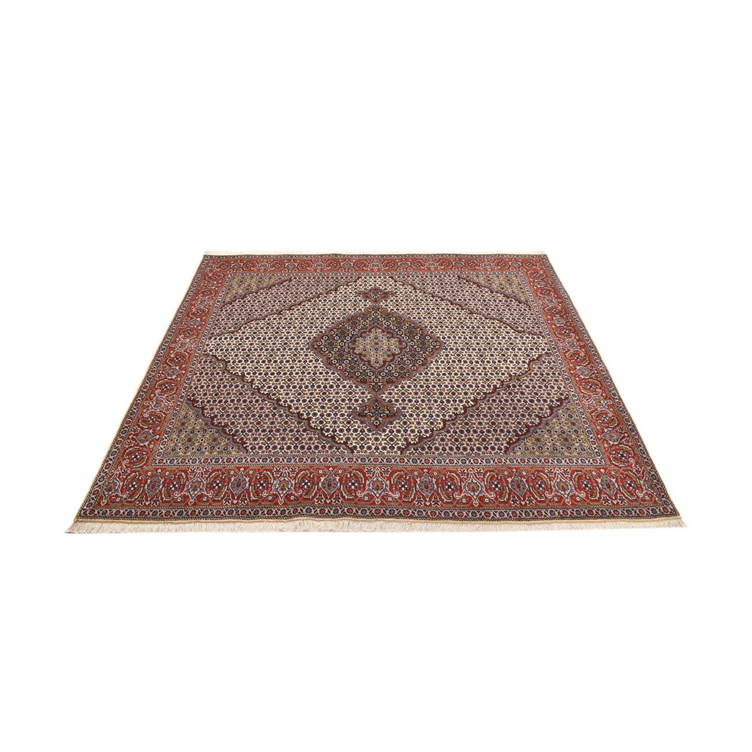 Tapis persan - Tabriz - Royal carré  - 205 x 193 cm - marron