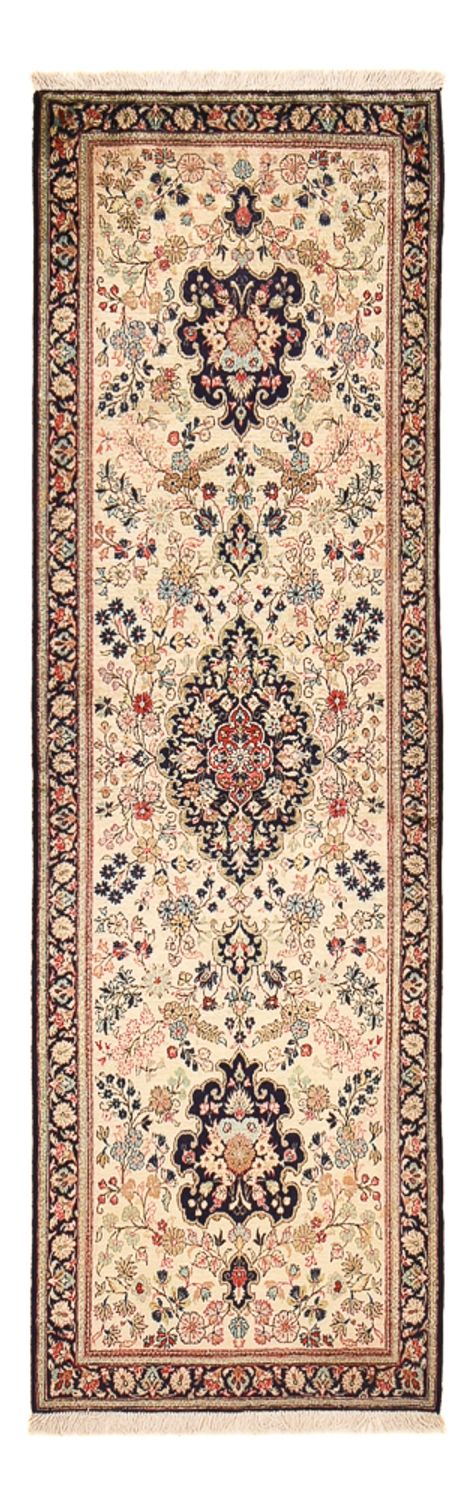 Läufer Seiden - Ghom Seide - Premium - 222 x 69 cm - creme