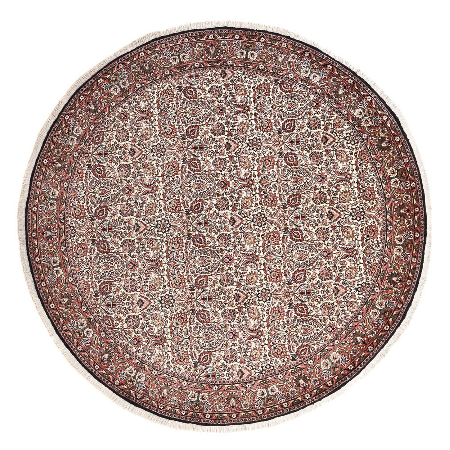 Tapis persan - Bidjar ronde  - 250 x 250 cm - rouille