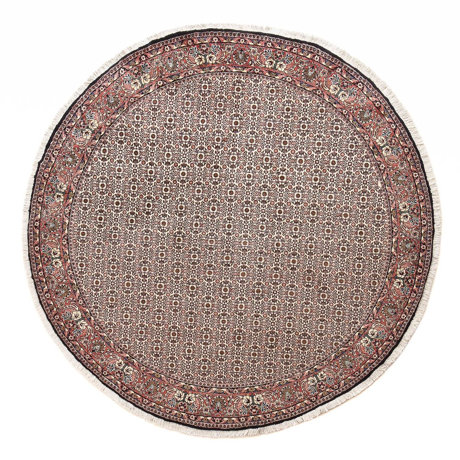 Tapis persan - Bidjar ronde  - 250 x 250 cm - rouille
