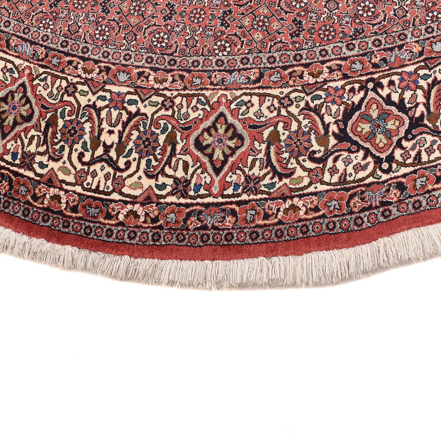 Tapis persan - Bidjar ronde  - 300 x 300 cm - rouge bordeaux