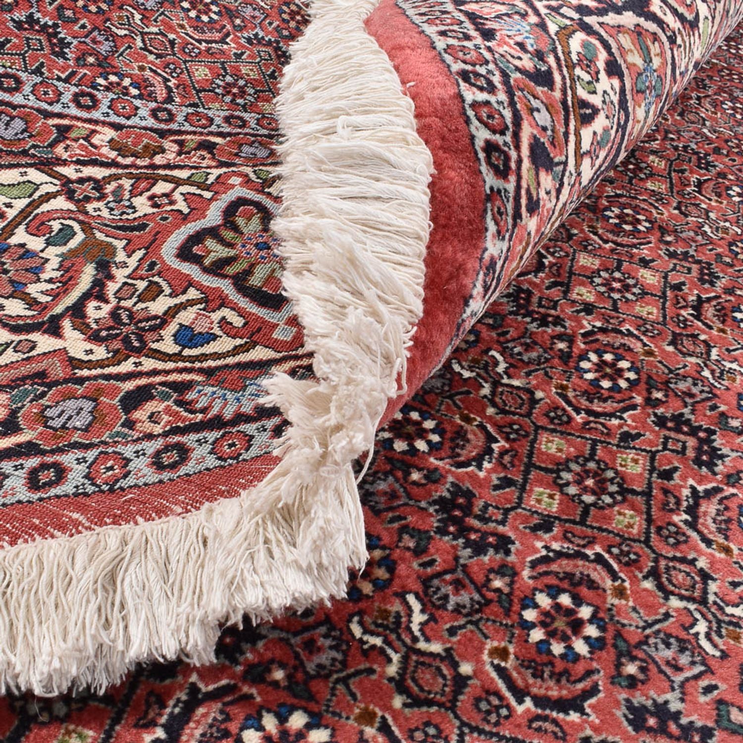 Tapis persan - Bidjar ronde  - 300 x 300 cm - rouge bordeaux