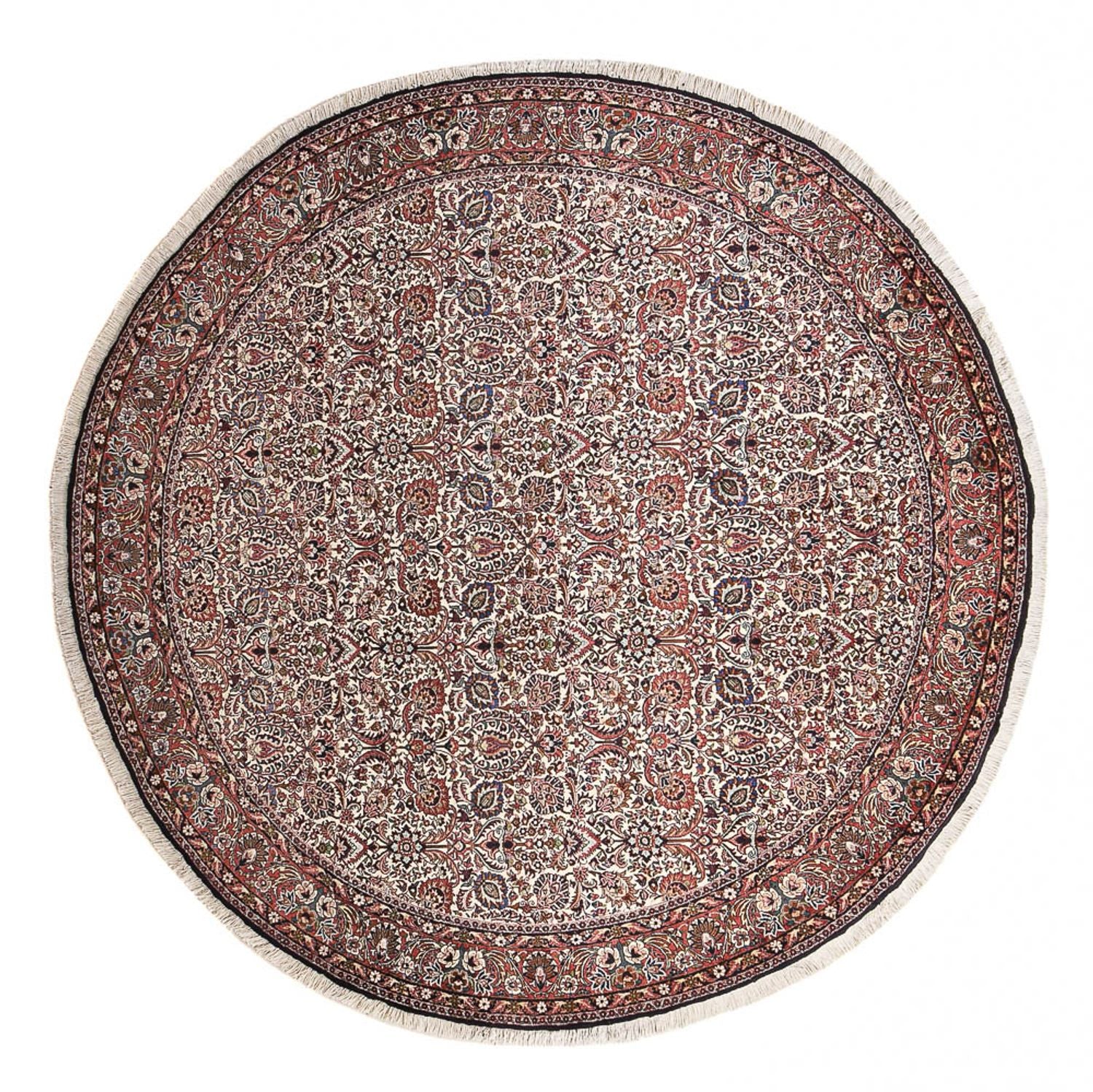 Tapis persan - Bidjar ronde  - 250 x 250 cm - rouille