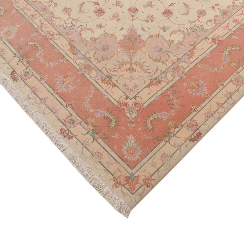 Tapis persan - Tabriz - Royal carré  - 245 x 245 cm - beige clair
