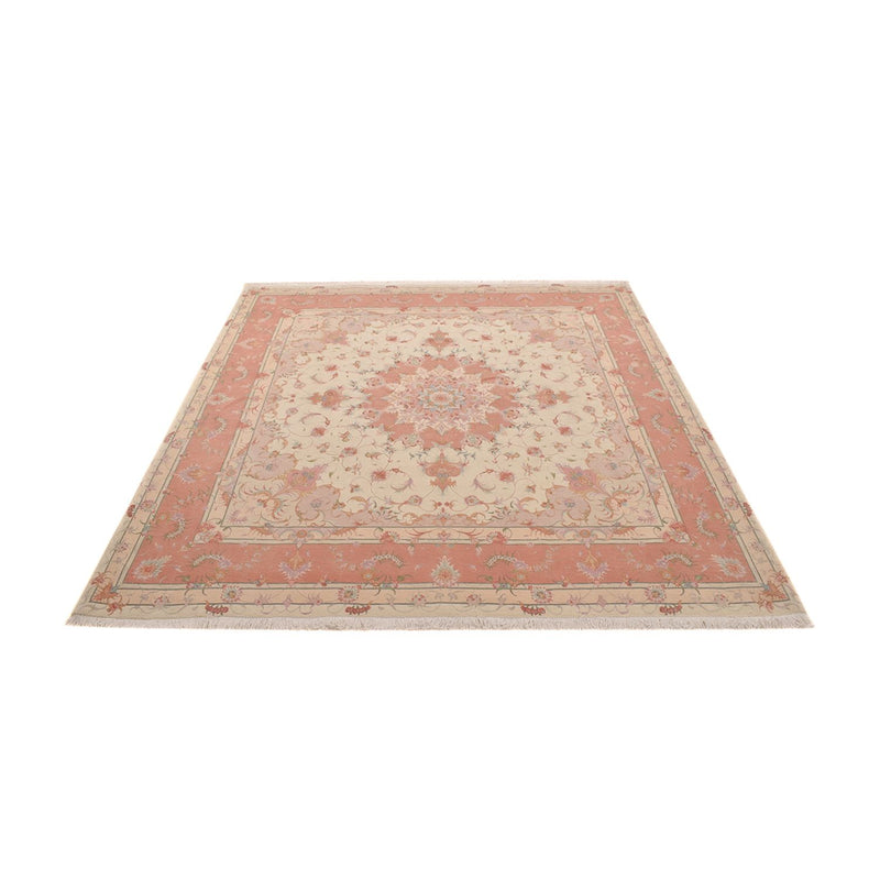 Tapis persan - Tabriz - Royal carré  - 245 x 245 cm - beige clair