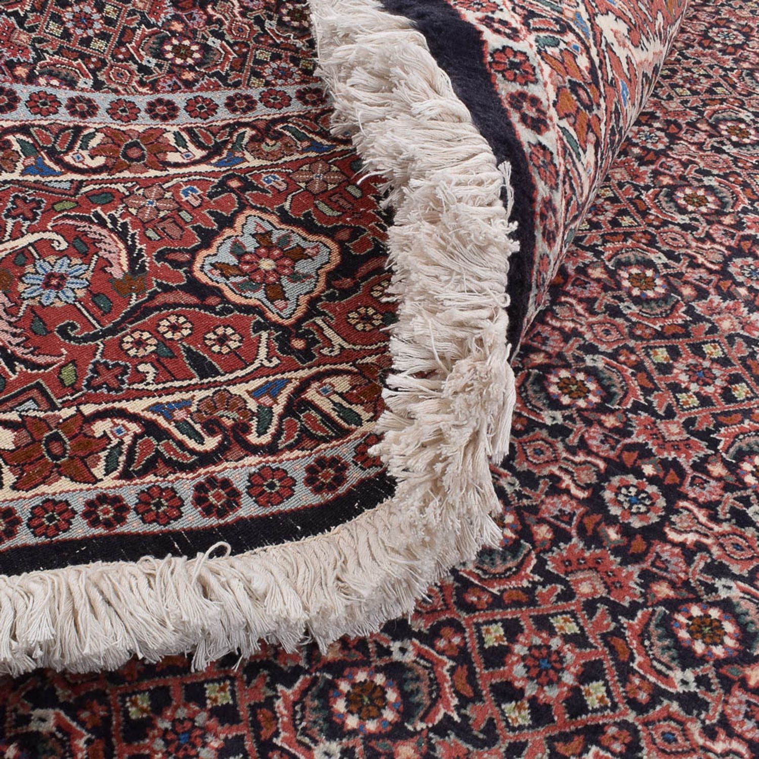 Tapis persan - Bidjar ronde  - 300 x 300 cm - rouge foncé